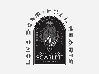 Scarlett 🐶 badge dachshund full hearts long dogs puppy