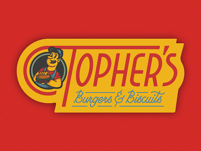 Topher's breakfast chain identity illustration logo mississippi restaurant