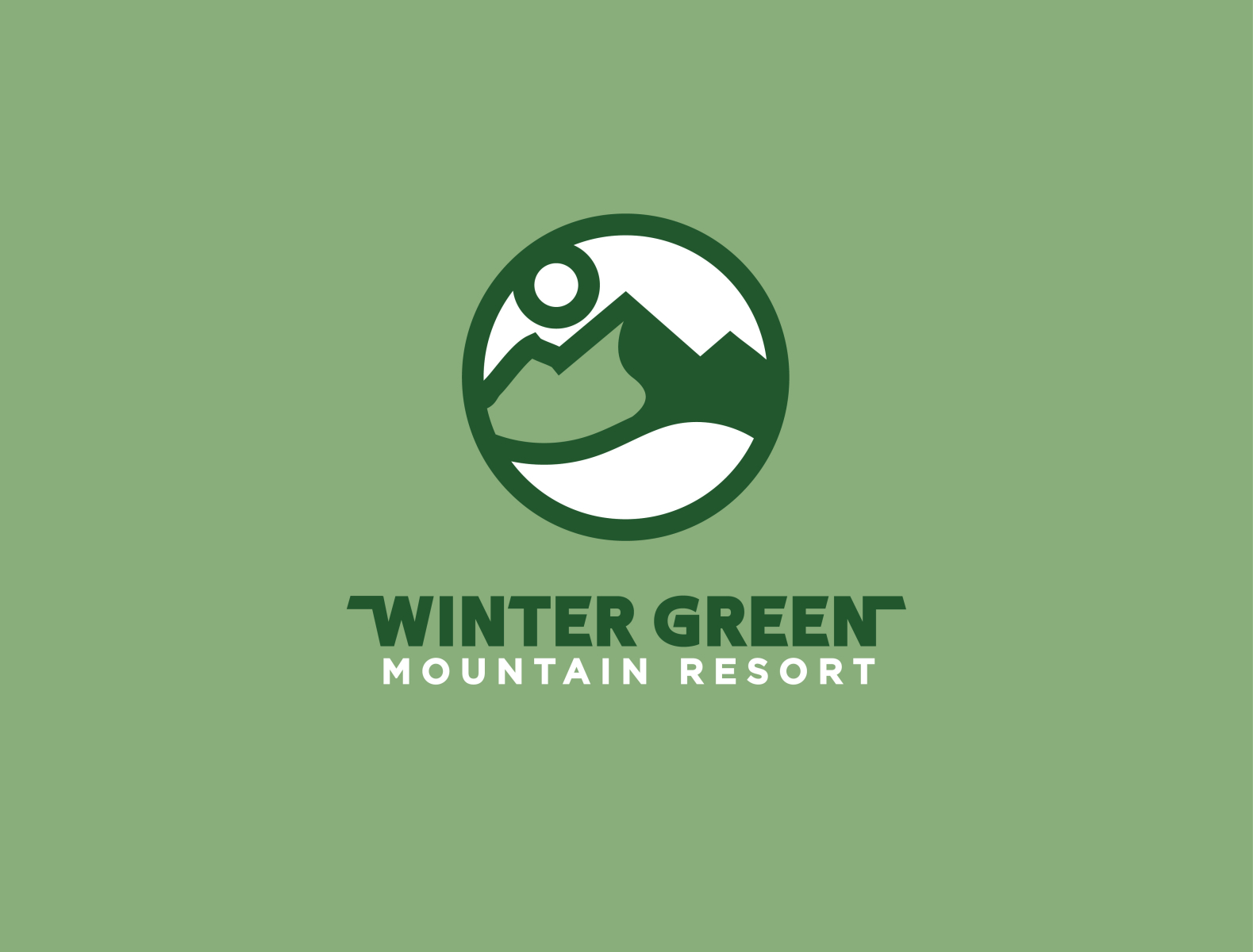 Winter Green Mountain Logo Concept By Enufdesigns On Dribbble