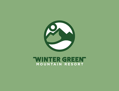 Winter Green Mountain Logo Concept branding brandlogo concept design designinspo graphic design illustration logo logo design vector
