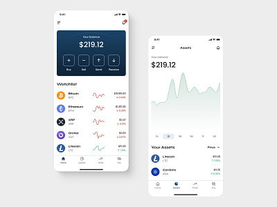 Cryptocurrency Exchange App app crypto cryptocurrency cryptocurrency exchange figma mobile ui ui design user interface