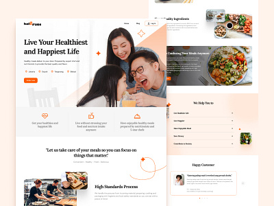 Daily Meals Provider Website design figma landing page meal ui ui design user interface web design website