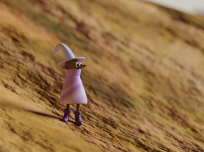 Wizard on a walk 3d art blender 3d blender3d characterdesign modeling