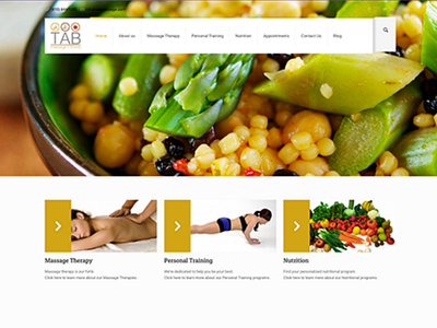 TAB Massage design development website