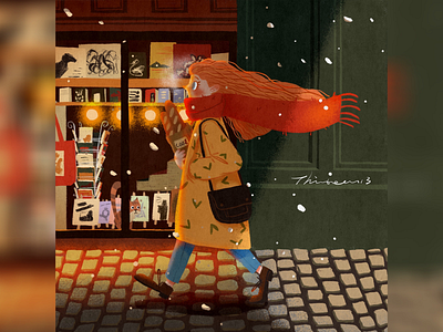 Winter night artstudio pro illustrate illustration illustration for kids illustrator ipad ipad pro snow winter