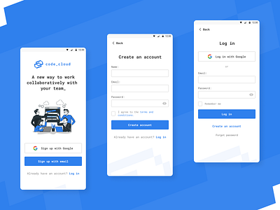 Sign Up - code_cloud 001 app dailyui design sign in ui ui design ux web