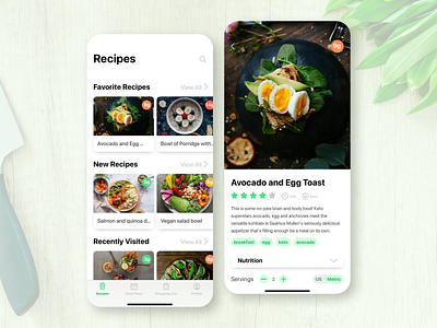 Recipes App app mobile recipes ui