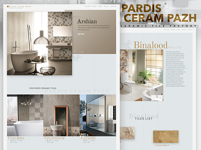 Pardis Ceram Pazh ceramic design factory interior life luxury manufacture modern tile website