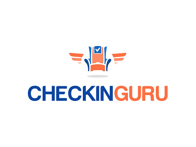 CHECKINGURU armchair checkin checkinguru guru logo mutdiz seat wings
