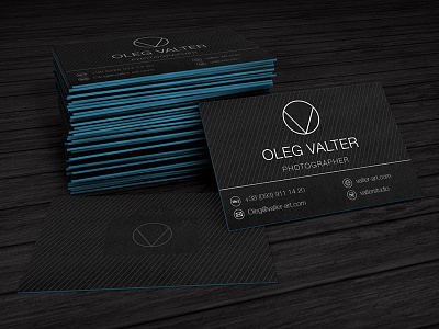 Oleg Valter bc business card design logo mutdiz nu oleg photographer valter