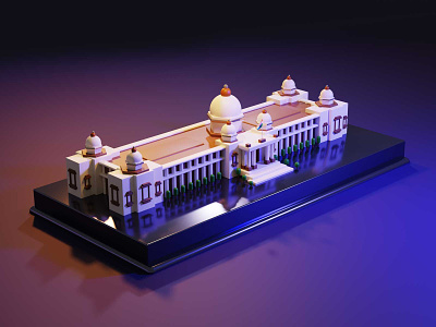 3D Miniature Vidhana Soudha - Bangalore 3d illustration 3d miniature bangalore bangaluru blender 3d design karnataka legislative assembly building vidhana soudha
