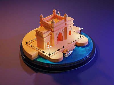 3D Miniature - Gateway of India, Mumbai 3d animation 3d illustration 3d miniature blunder 3d gateway of india india mumbai