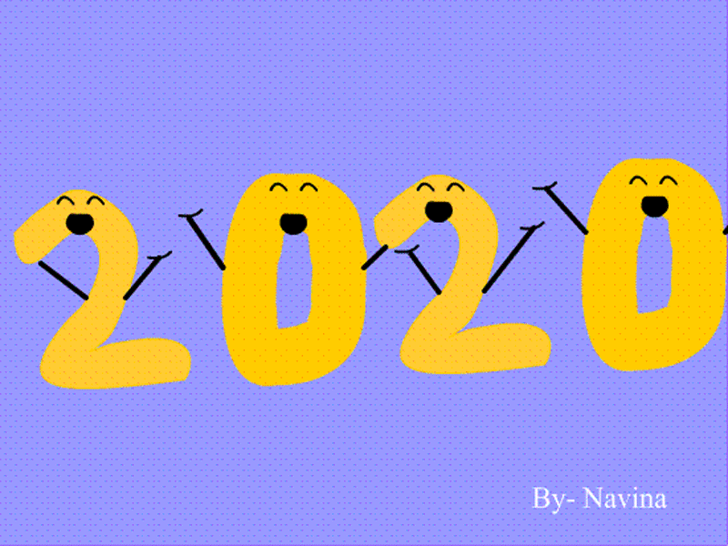 Happy New Year 2020 2020 animation cartoon illustration flash animation happy new year illustration web