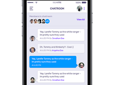 Aboki Chat Screen chat clean groupchat message mobile ui ux