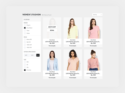 Product Listing Page - Flit boutique clean discover ecommerce experience listing product store ui ux