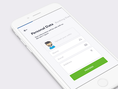 Instant Personal Loan - Personal Data app cash clean design experience fields interface login mobile ui ux