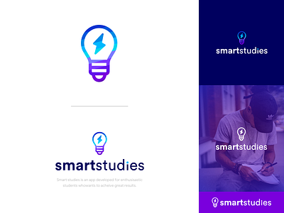 Smart Studies Logo Design blue brand branding clean design icon logo logotype smart studies typography vector