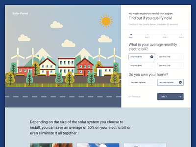 Solar Panel - Homepage Design