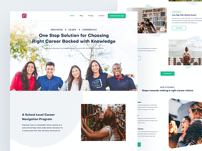 Landing Page career clean course design education experience flat interface landingpage minimal typography ui ux web webdesign website