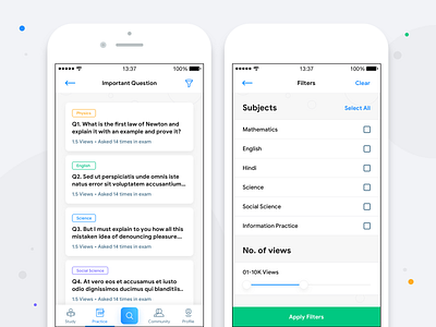 OyeExams - Important Question And Filters