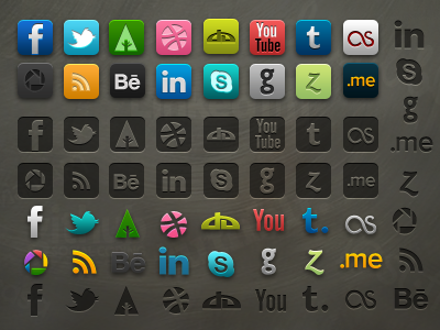 Socialis 2.1 - Icon pack with PSD