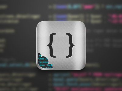 CodeBite aluminium code concept icon iphone metal php programming steel