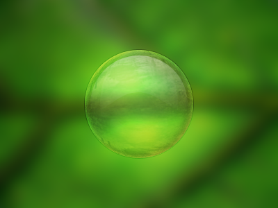 Bubble - Practice bubble jungle leaf reflections