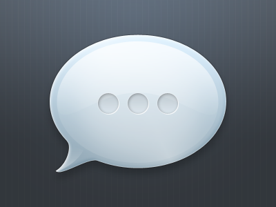 iMessage Concept bubble communication dot dot dot glass gloss icon message shiny