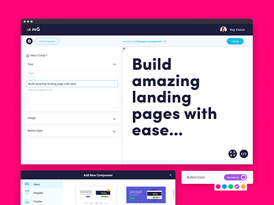 monday.com's landing page generator