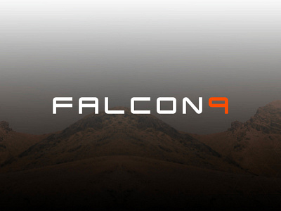 FALCON 9 - logo branding digital futuristic logo mars video game
