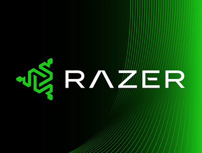 Razer logo branding computer design digital esport game gamer gaming logo pc razer