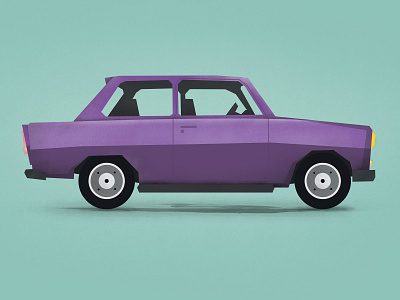 Purple Vector Oldtimer Car