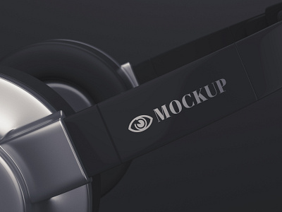 Free Black Headphone Logo Mockup download download mock up download mockup mock ups mockup mockup psd mockups psd