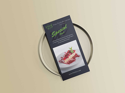 Special Food Menu Tri Fold Design illustration psd