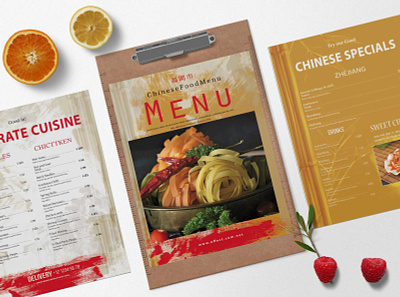 Sushi Bar Chinese Menu Design design illustration