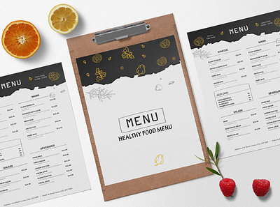 Healthy Food Menu Design design premium download psd