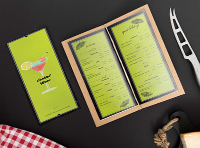 Cocktail DL Menu Design design illustration