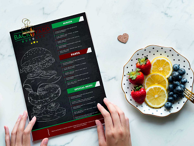 Vintage Burger Creative Menu Design design menu