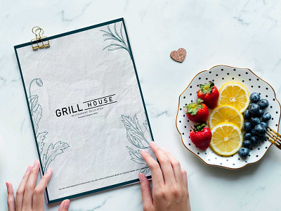 Grill Restaurants Menu Design design illustration menu