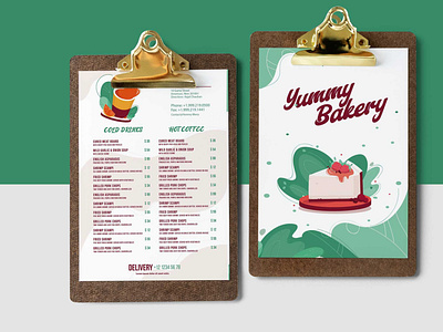 Yummy Bakery Menu Design