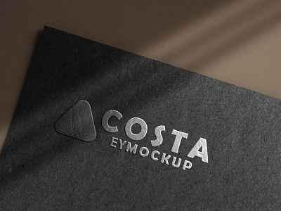 Free Black Paper 3D Logo Mockup download mock ups download mockup logo psd