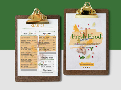 Daily Fresh Food Restaurant Menu Design design illustration premium download psd