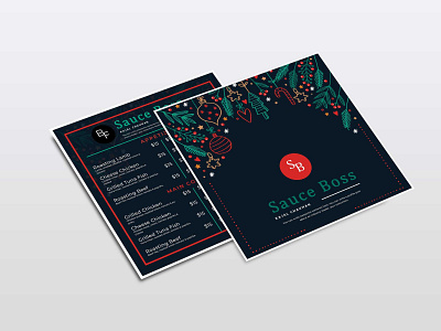 Christmas Square Menu Design Template design illustration premium download psd