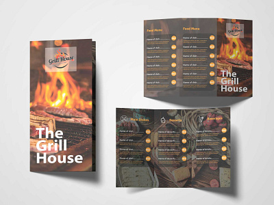 Food Menu Brochure Design Template illustration menu premium download psd