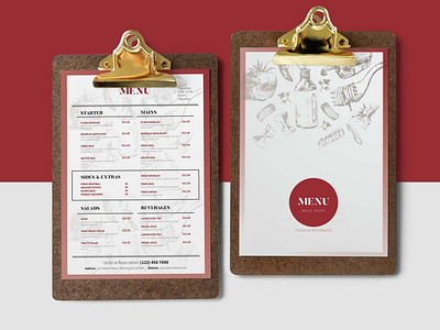 Grill Breakfast Menu Design Template