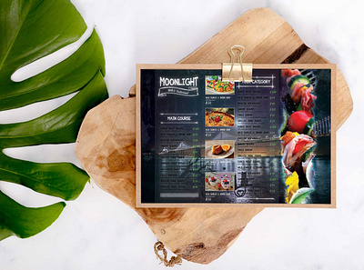 Moon light Restaurant Poster Tabloid Menu Design design menu premium download premium psd psd