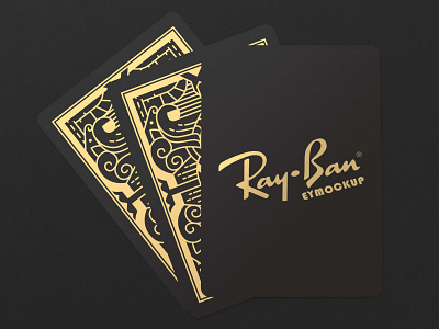 Free Playing Cards PSD Logo Mockup