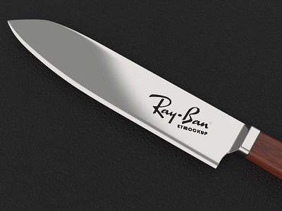 Free Chef Knife Logo Mockup