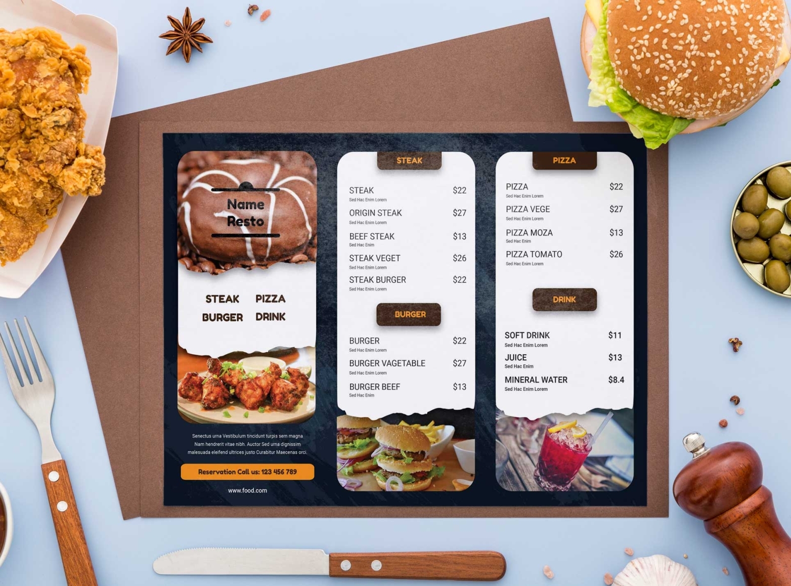 Steakhouse Menu Design Templates By Anuj Kumar On Dribbble