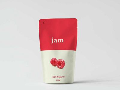 Free Foil Spout Jam Pouch Mockup